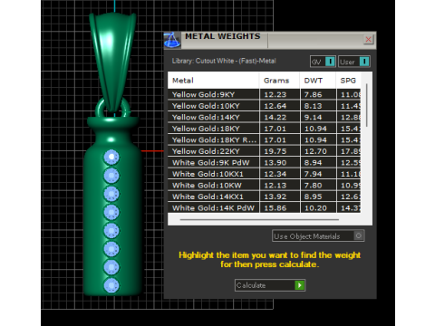 Ruby Column Pendant 3D Printable Model Model Cetak 3D