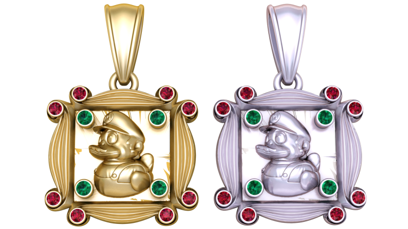 Model Cetak 3D Liontin Bayi Bebek Model Cetak 3D .c4d .max .obj .3ds .fbx .stl .blend 