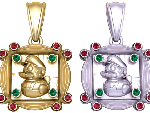 बेबी डक पेंडेंट 3डी प्रिंट करने योग्य मॉडल 3D प्रिंट मॉडल