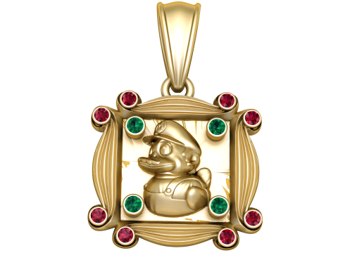 Model Cetak 3D Liontin Bayi Bebek Model Cetak 3D