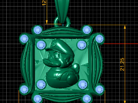 Baby Duck Pendant 3D Printable Model 3D Print Model