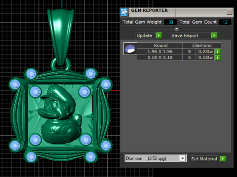 Model Cetak 3D Liontin Bayi Bebek Model Cetak 3D