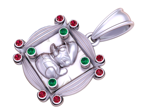 Model Cetak 3D Liontin Bayi Bebek Model Cetak 3D