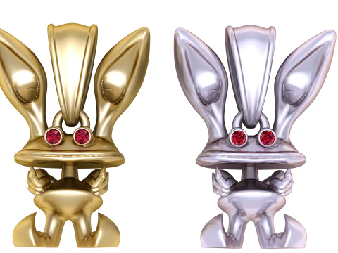 Colgante Gran Oreja Conejito MODELO IMPRIMIBLE EN 3D Modelo de impresión 3D