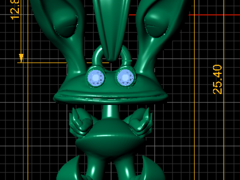 Great Ear Bunny Pendant 3D PRINTABLE MODEL 3Dプリントモデル