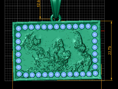 World Map Pendant 3D Printable Model 3D Print Model
