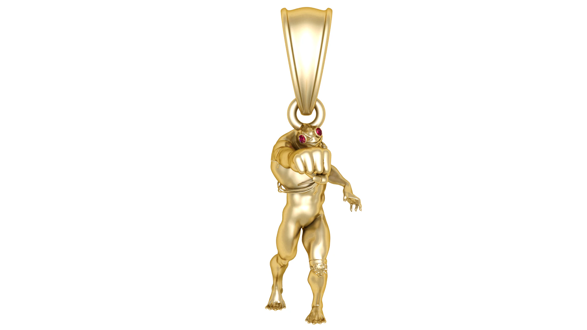 Punch Alien Pendant 3D RPINTABLE MODEL 3D Print Model .c4d .max .obj .3ds .fbx .stl .blend 