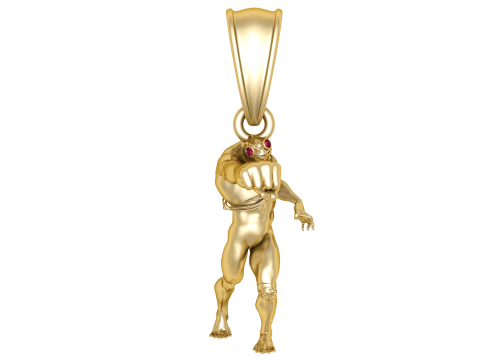 Punch Alien Pendant 3D RPINTABLE MODEL 3D Print Model