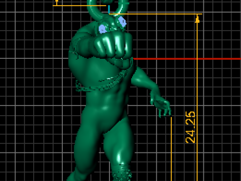 Punch Alien Anhänger 3D DRUCKBARES MODELL 3D Druckmodell