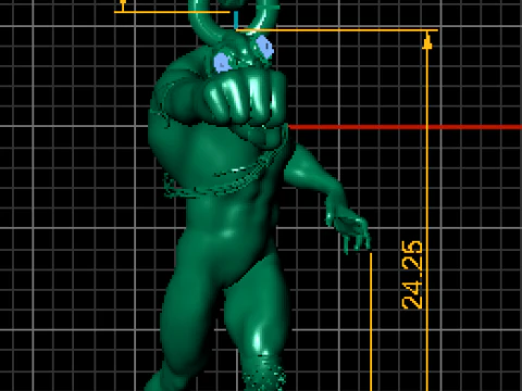 Punch Alien Pendant 3D RPINTABLE MODEL 3D Print Model