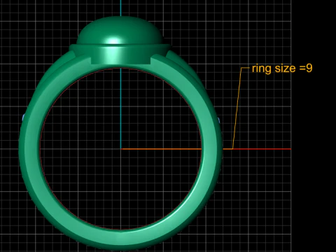 Luxor Dome Ring - 3D Printable Gold Ring Model 3D Print Model