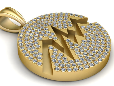 Alpine Brilliance 3D Printable Diamond-Cut Mountain Pendant 3D Print Model