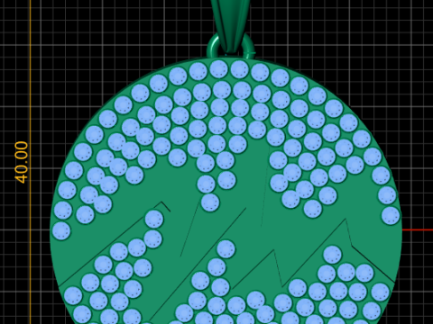 Alpine Brilliance 3D Printable Diamond-Cut Mountain Pendant 3D Print Model