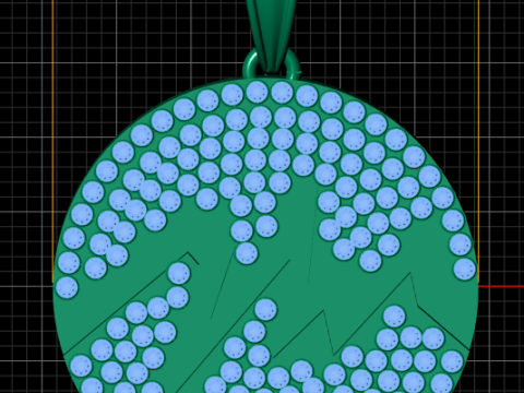 Alpine Brilliance 3D Printable Diamond-Cut Mountain Pendant 3D Print Model