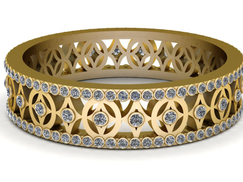 Diamond Pattern Ring 3D Printable Jewelry Model 3D printmodel