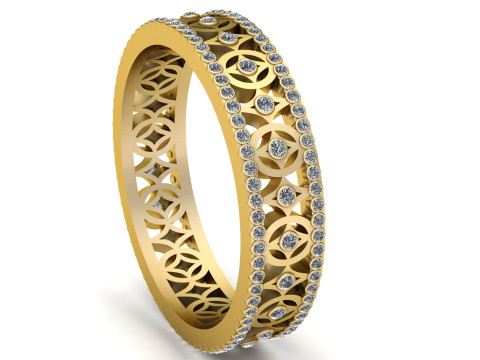 Diamond Pattern Ring 3D Printable Jewelry Model 3D printmodel