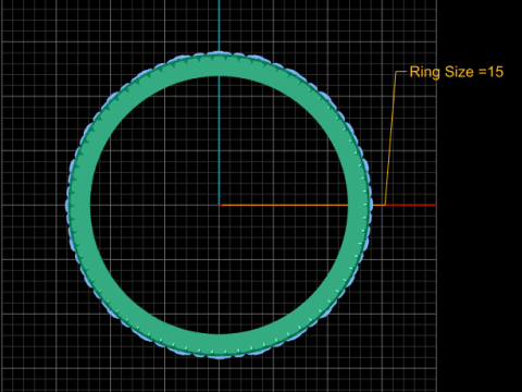 Diamond Pattern Ring 3D Printable Jewelry Model 3D printmodel