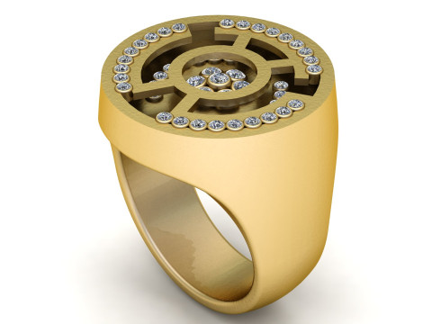 Gold Signet Ring 3D Printable Model 3D Print Model