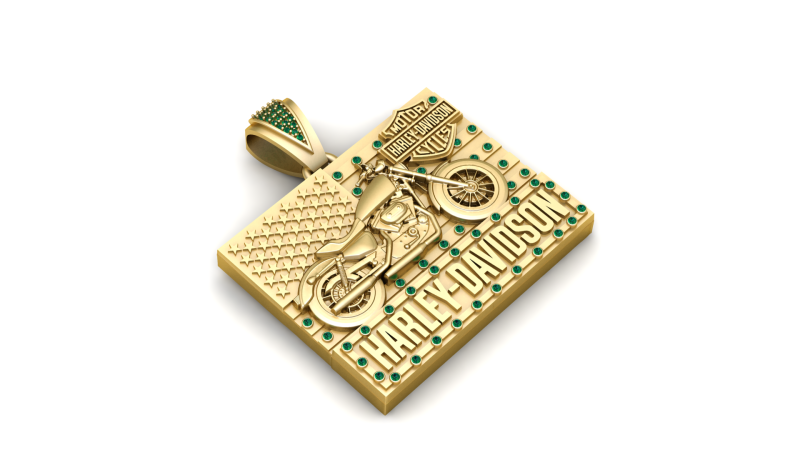 Sport Bike Pendant 3D Printable Model Modelo de Impressão 3D .c4d .max .obj .3ds .fbx .stl .blend