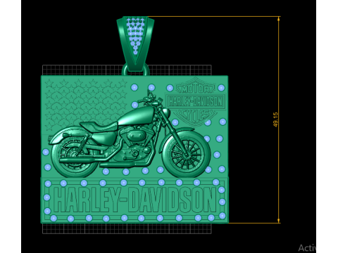 Sport Bike Pendant 3D Printable Model Modelo de Impressão 3D