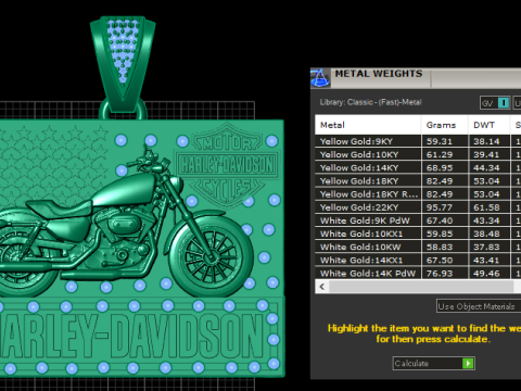 Sport Bike Pendant 3D Printable Model Modelo de Impressão 3D