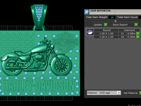 Sport Bike Pendant 3D Printable Model Modelo de Impressão 3D