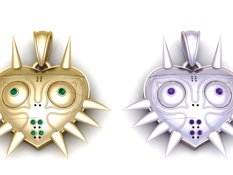 Majoras 面具吊坠 3D 打印模型 3D 打印模型