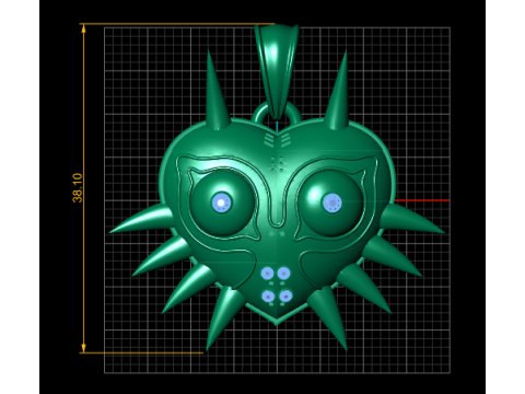 Majoras 面具吊坠 3D 打印模型 3D 打印模型