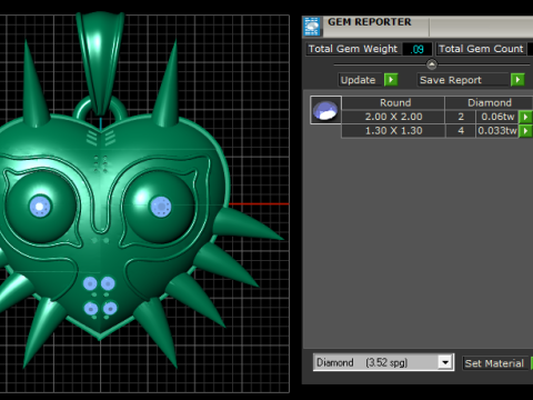 Majoras 面具吊坠 3D 打印模型 3D 打印模型