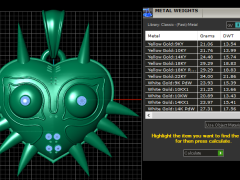 Majoras 面具吊坠 3D 打印模型 3D 打印模型