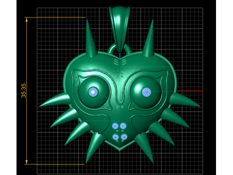 Majoras 面具吊坠 3D 打印模型 3D 打印模型