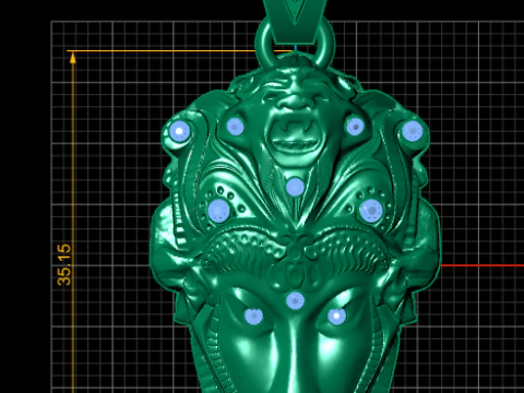 Green Man Pendant 3D Printable Model Description 3D Print Model