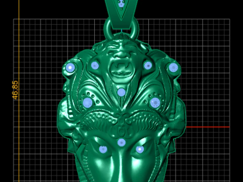 Green Man Pendant 3D Printable Model Description 3D Print Model