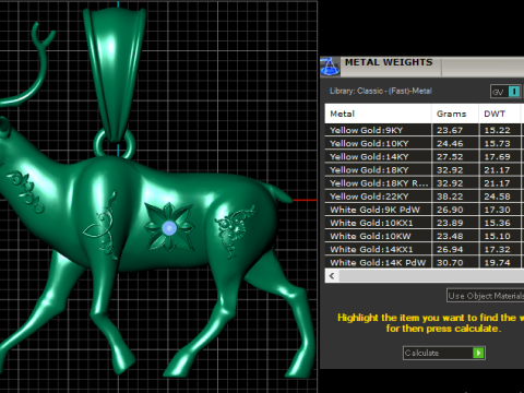 Running Deer Pendant 3D Printable Model 3D Druckmodell