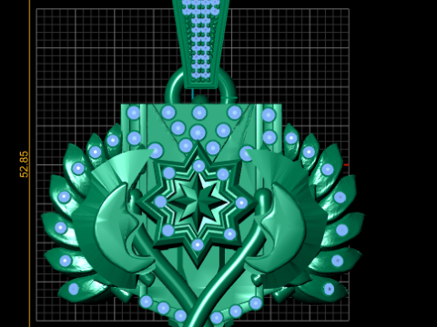 Gold Star Pendant 3D Printable Model Modelo de impresión 3D