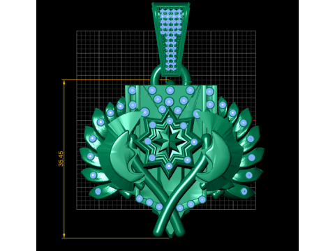 Gold Star Pendant 3D Printable Model Modelo de impresión 3D