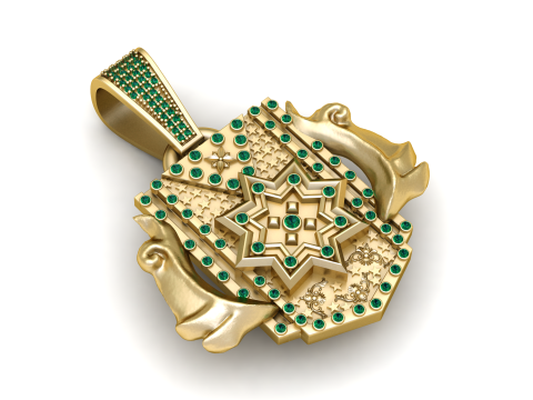 Hexagon Masonic Pendant 3D Printable Model 3D Print Model