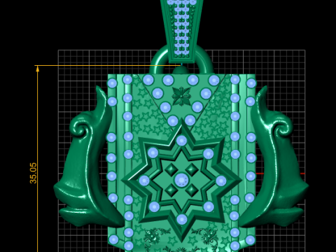 Hexagon Masonic Pendant 3D Printable Model Modelo de Impressão 3D