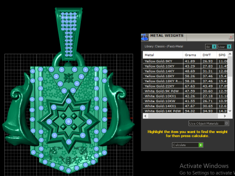 Hexagon Masonic Pendant 3D Printable Model Modelo de Impressão 3D