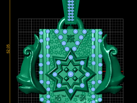 Hexagon Masonic Pendant 3D Printable Model Modelo de Impressão 3D