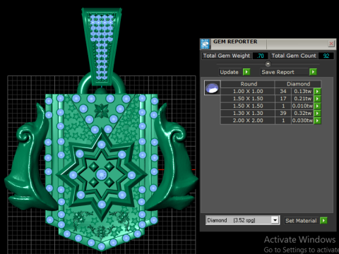 Hexagon Masonic Pendant 3D Printable Model Modelo de Impressão 3D