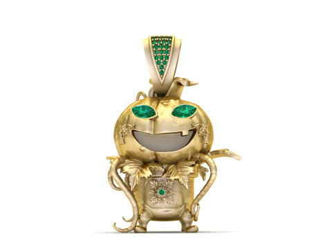 ホラーカボチャペンダント 3D 印刷可能モデル 3Dプリントモデル