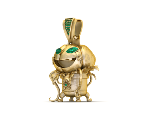 Horror Pumpkin Pendant 3D Printable Model 3D Принт Модель