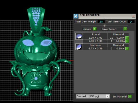 Horror Pumpkin Pendant 3D Printable Model 3D Принт Модель