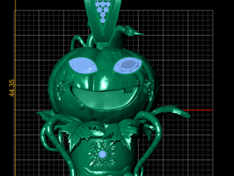 Horror Pumpkin Pendant 3D Printable Model 3D Принт Модель