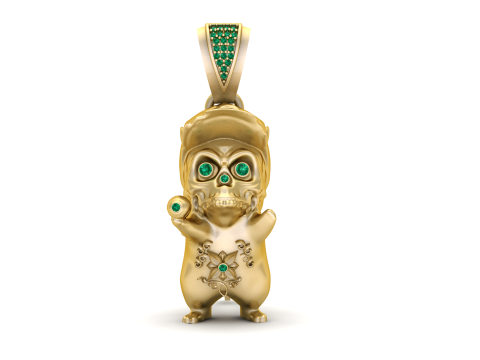 Skull Body Pendant 3D Printable Model Modelo de Impressão 3D