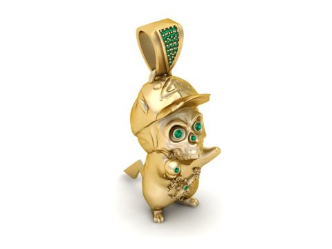 Skull Body Pendant 3D Printable Model 3D 打印模型