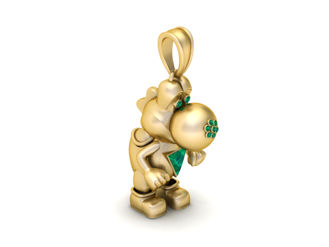 Dog Nose Pendant 3D Printable Model Modelo de Impressão 3D
