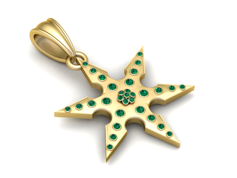 Title - Name Niga Star Pendant 3D Printable Model 3D 打印模型