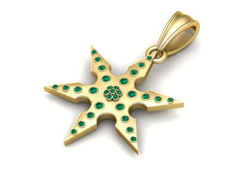 Title - Name Niga Star Pendant 3D Printable Model 3D Принт Модель
